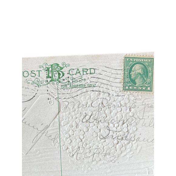 Antique 1919 Ephemera Postcard Sweet Message Forget Me Not Birthday Posted SEE - Picture 5 of 6